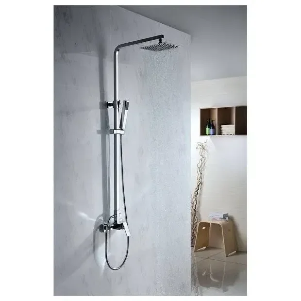 Columna de ducha extensible de 92 a 136 cm de acero inoxidable con rociador extraplano Valencia de Imex