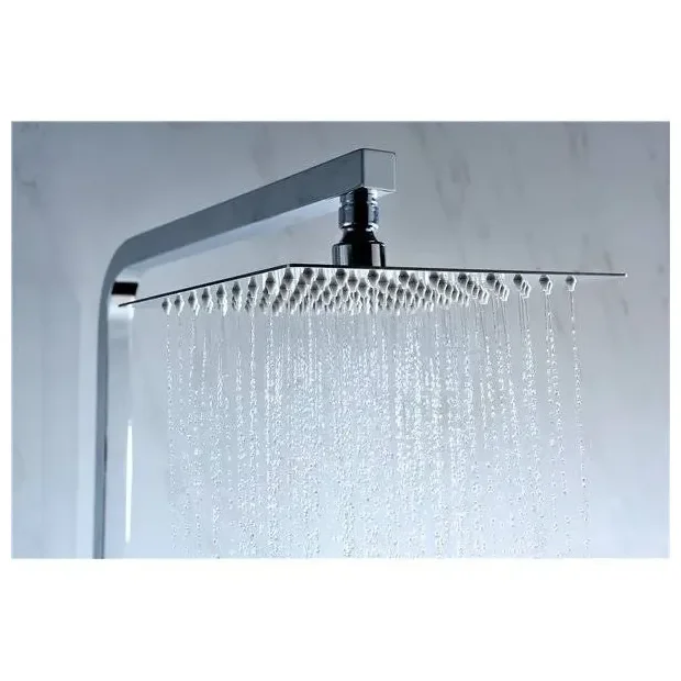 Columna de ducha extensible de 92 a 136 cm de acero inoxidable con rociador extraplano Valencia de Imex