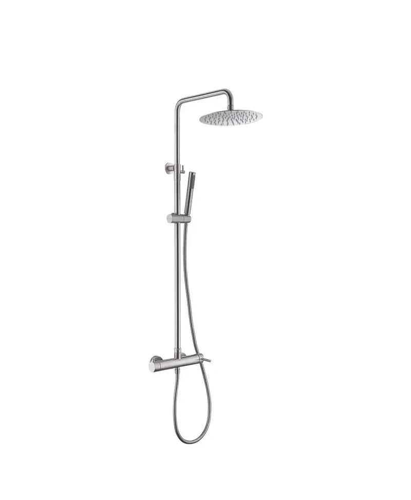 Columna de ducha de acero inoxidable s316 extensible de 88 hasta 125 cm Moscu de Imex