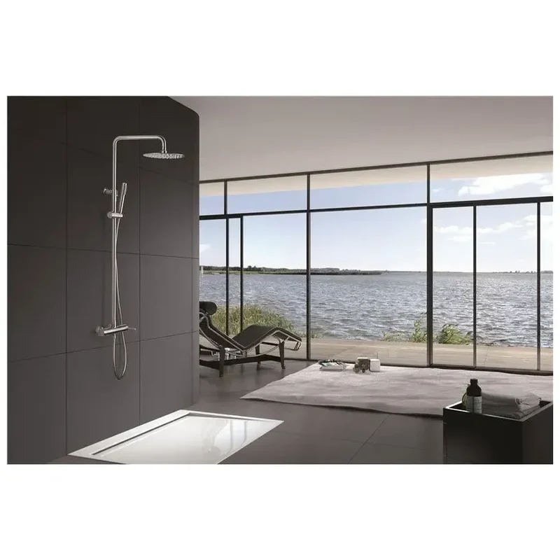 Columna de ducha de acero inoxidable s316 extensible de 88 hasta 125 cm Moscu de Imex