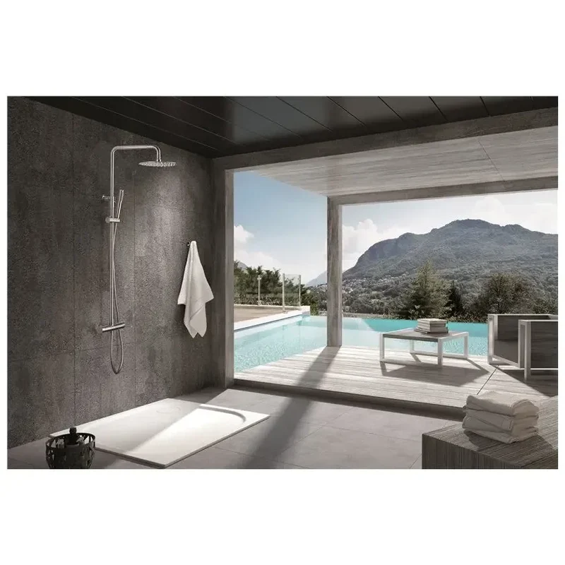Columna de ducha de acero inoxidable s316 extensible de 88 hasta 125 cm Moscu de Imex