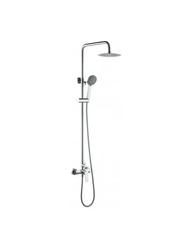 Columna de diseño moderno para ducha monomando con un acabado cromado Belgica de Imex