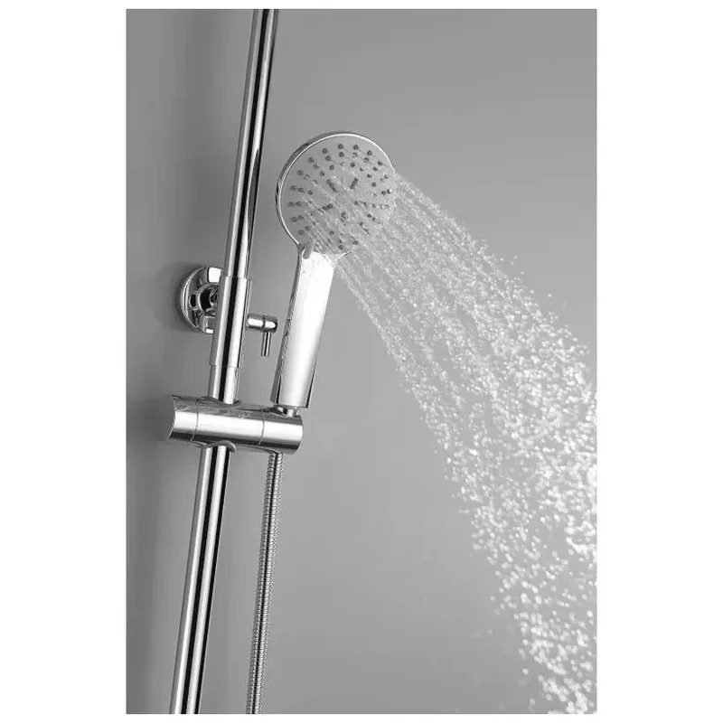 Columna de diseño moderno para ducha monomando con un acabado cromado Belgica de Imex