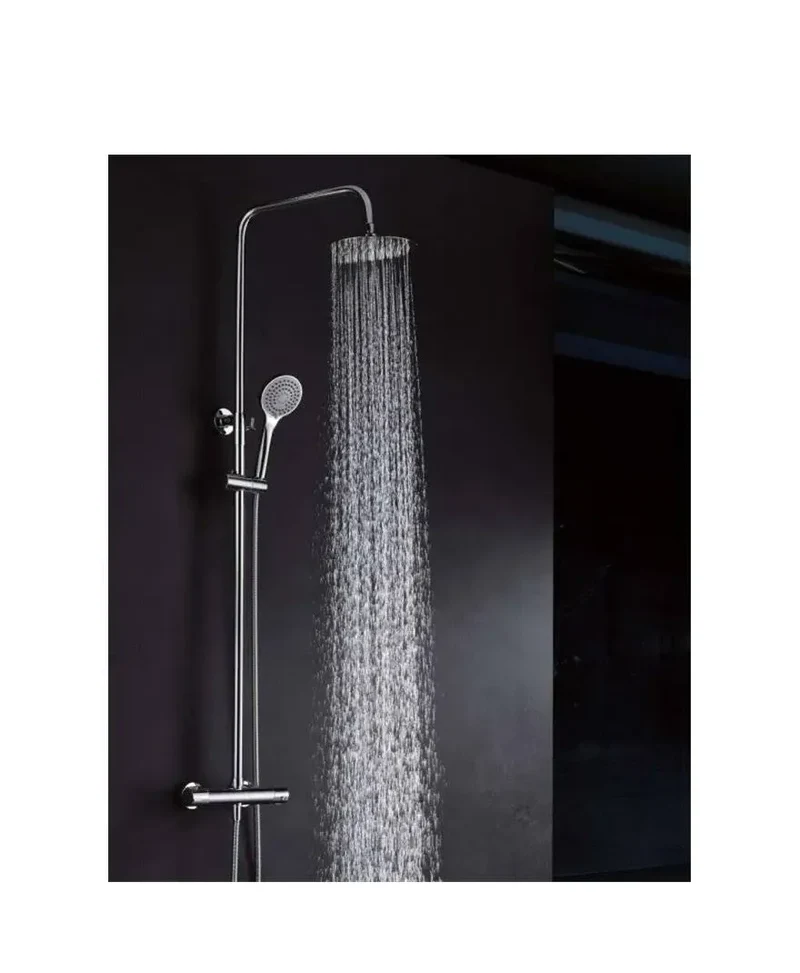 Columna de ducha termostática con un diseño moderno de acabado cromado Creta de Imex