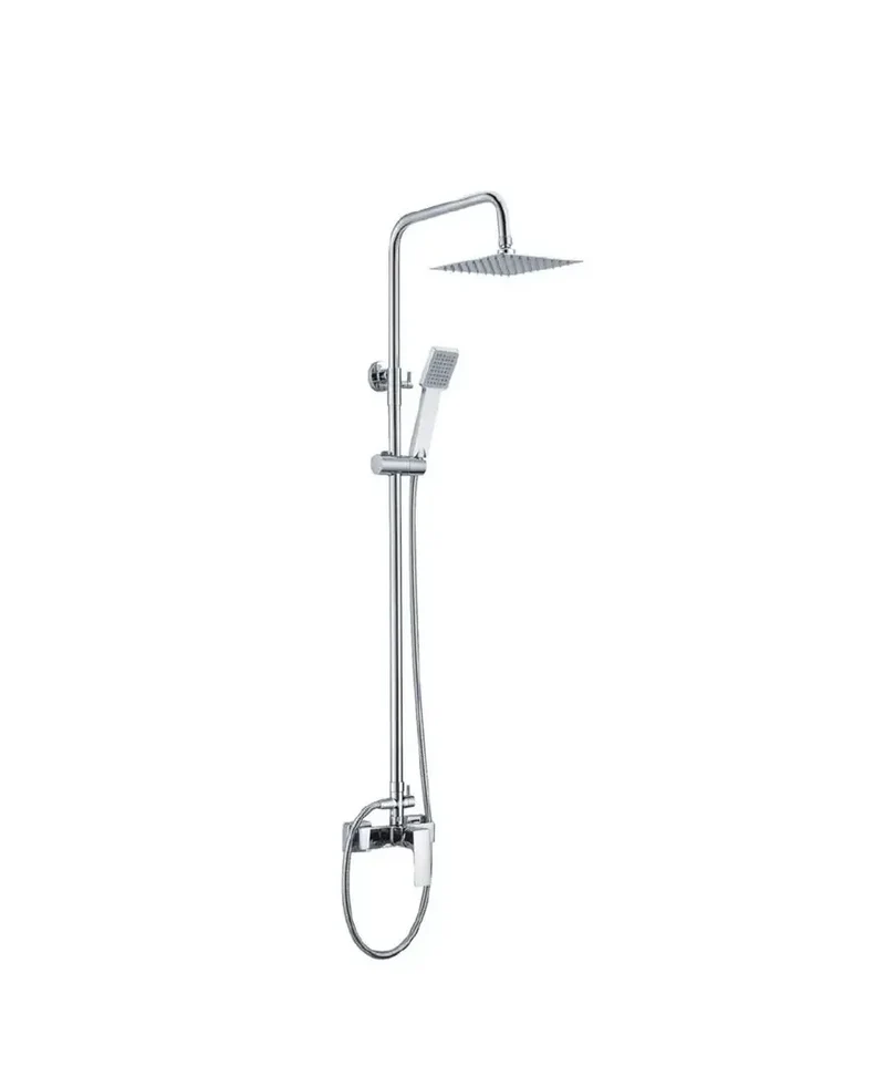 Columna de ducha con un diseño moderno y extensible de acabado cromado Bali de Imex