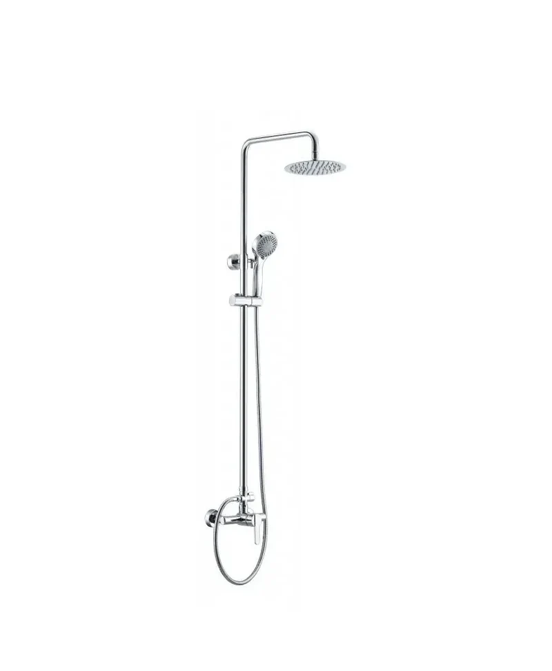 Columna de ducha extensible 95-137 cm de acero inoxidable con rociador redondo Roma de Imex