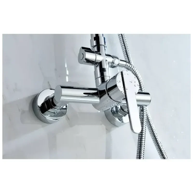 Columna de ducha extensible 95-137 cm de acero inoxidable con rociador redondo Roma de Imex