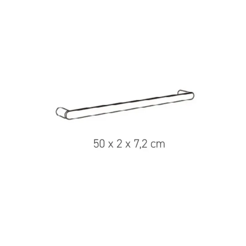 Toallero de barra baño latón cromado moderno de 50 cm MOON de Aquore