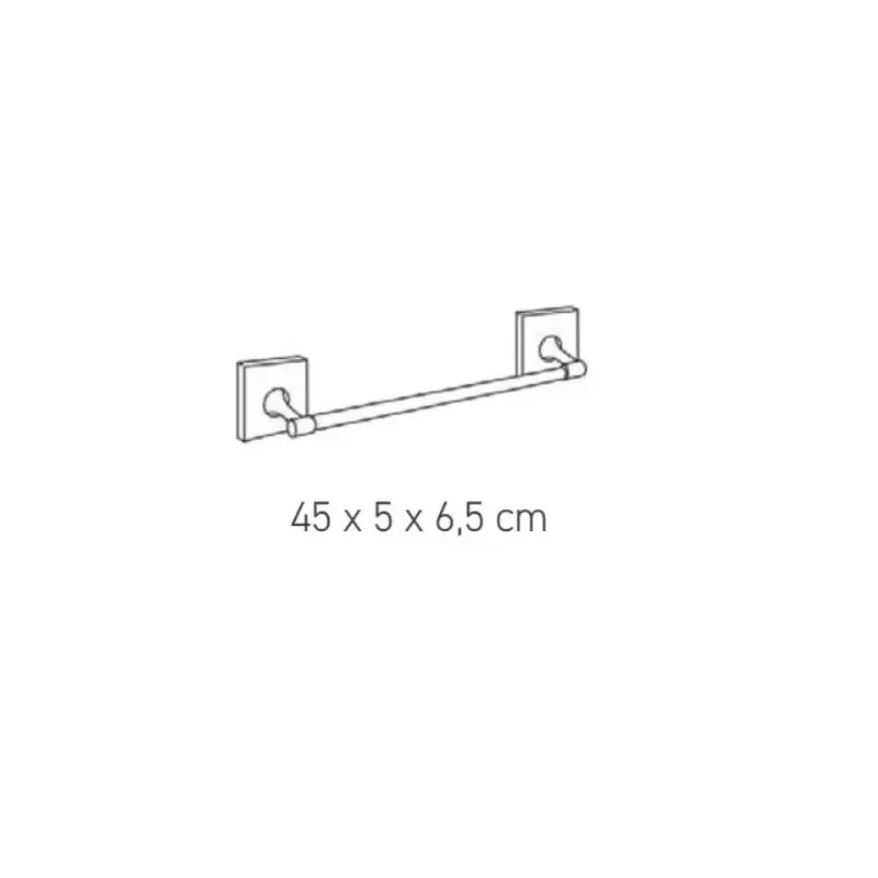 Toallero de barra de acero inoxidable con adhesivo de estilo moderno SQUARE de Aquore