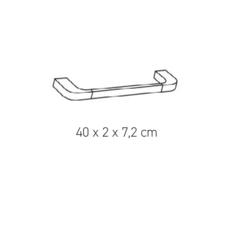 Toallero de barra de latón cromado para pared 40 cm de ancho LINE de Aquore