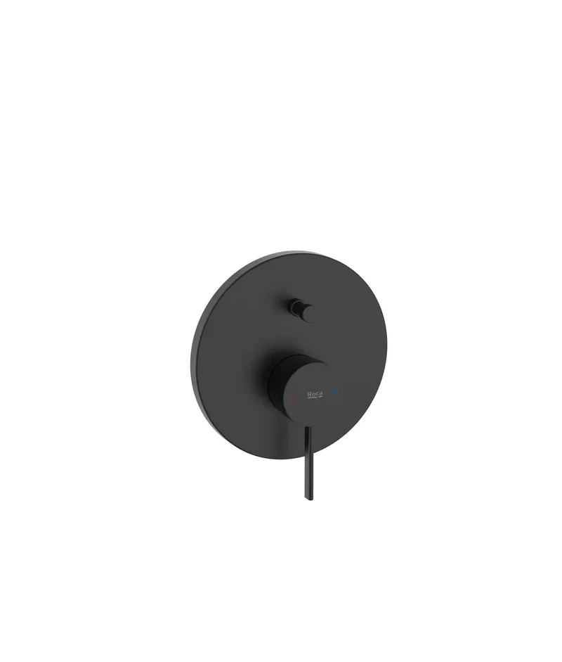 Roca Ona A5A0B9ENB0 – Mezclador Empotrable Baño-Ducha, Ø16 cm, Negro Mate