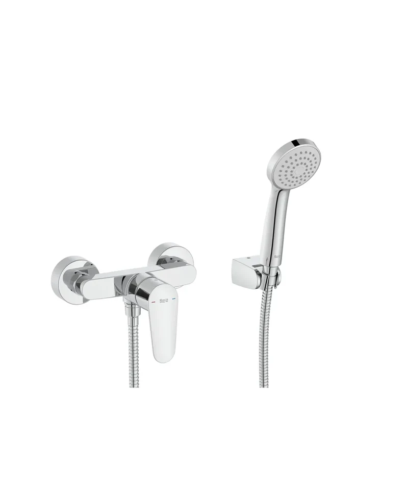 Roca Targa Victoria Plus A5A204FC00 – Grifo de Bañera con Ducha de Mano y Flexible, Cromo
