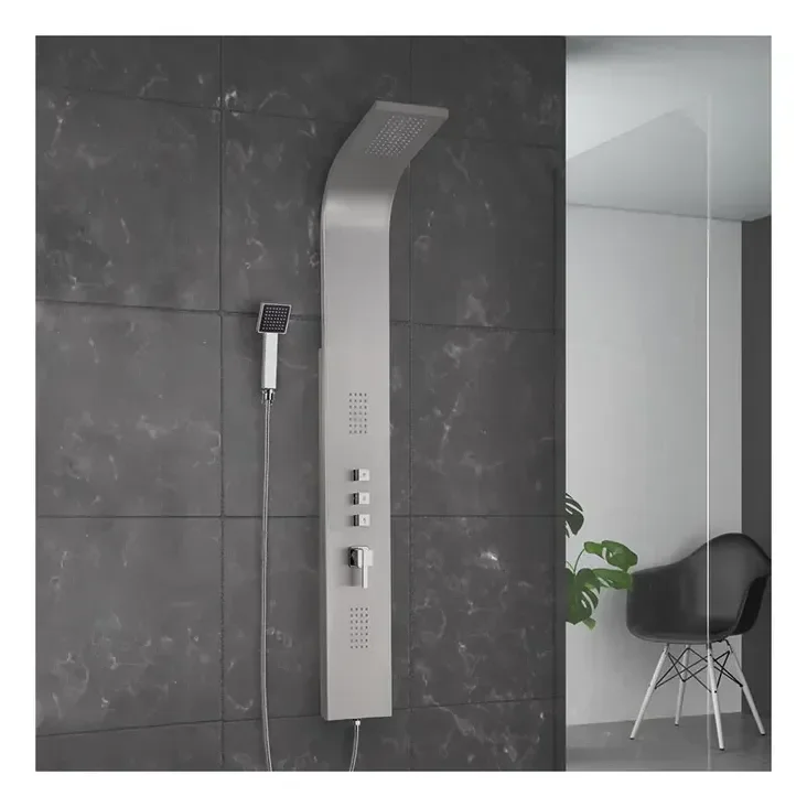 Columna de ducha con TRES funciones fabricada con cuerpo de acero inoxidable Gocta GME