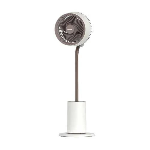 Ventilador de Pie 24W 18CM HTW HTWVP20FJD Con Lámpara Oscilante Aromaterapia Mando Blanco