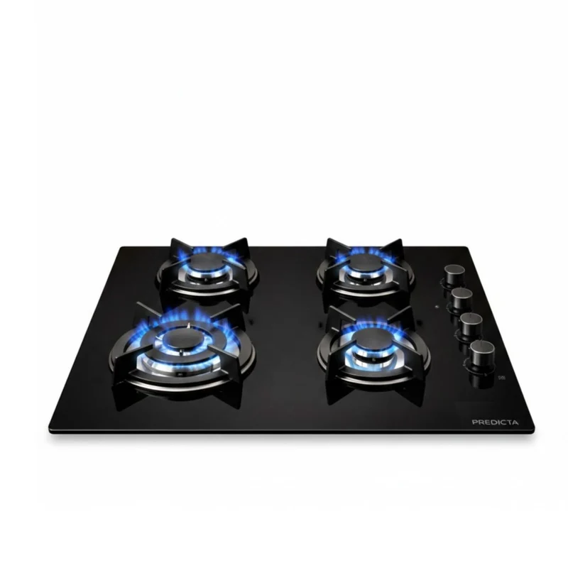 Encimera a Gas Vitrocerámica 4 Quemadores 60 cm PDEG040NCL Predicta