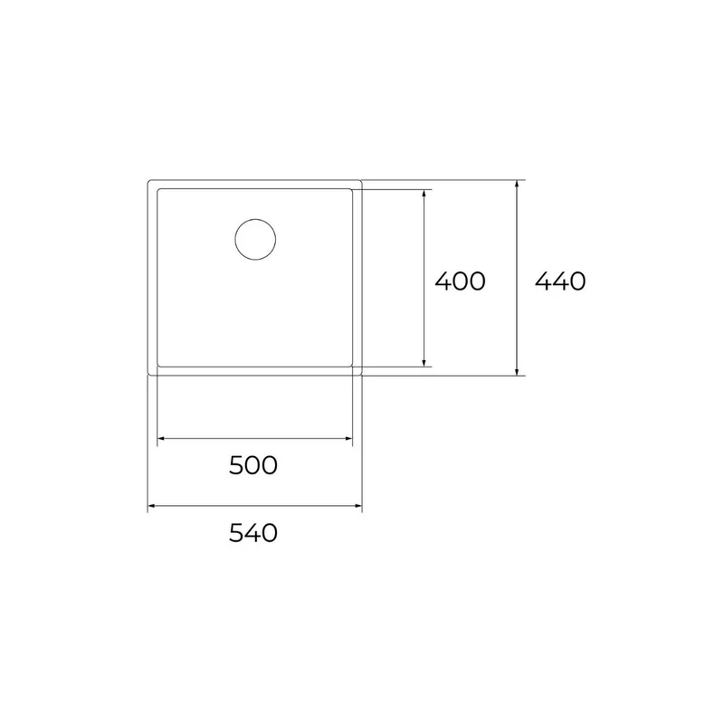 Lavaplatos Bajo Cubierta 50 x 40 cm TOPLINE RS15 50.40 FBK Teka