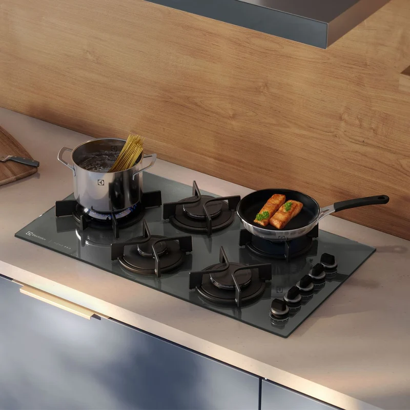 Encimera a Gas 5 Platos KE5HP Mirrored Glass Electrolux