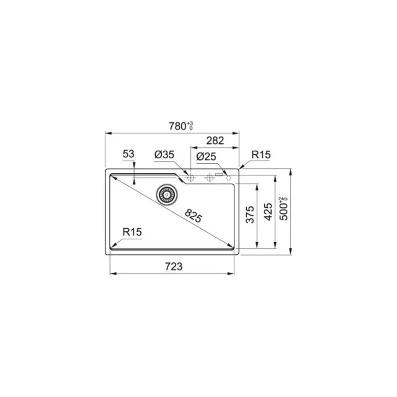 Lavaplatos de Cuarzo Urban UBG 610-72 Negro Mate Franke
