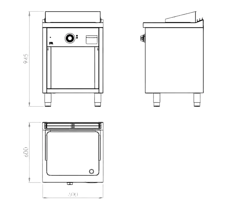 FAINCA HR - S600 FRY TOP ELÉCTRICO ACERO DE PIE FTE6006E