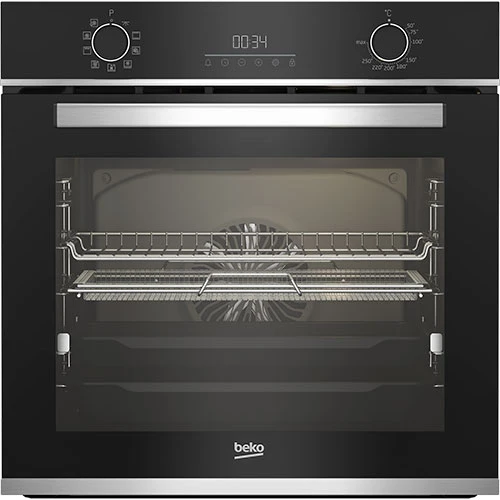 Horno Multifunción 60cm 72L Beko BBIMA13300XS Airfry Cristal Negro A+