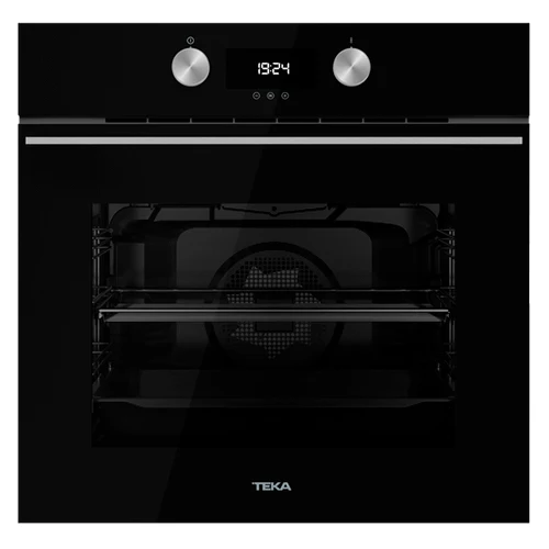 Horno Multifunción 60cm 70L Teka HLB 8400 BK 1 guía Hydroclean Cristal Negro Clase A+