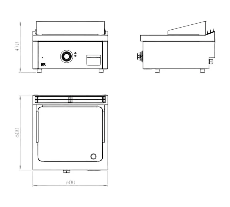 FAINCA HR - S600 FRY TOP ELÉCTRICO ACERO SOBREMESA FTE6006S
