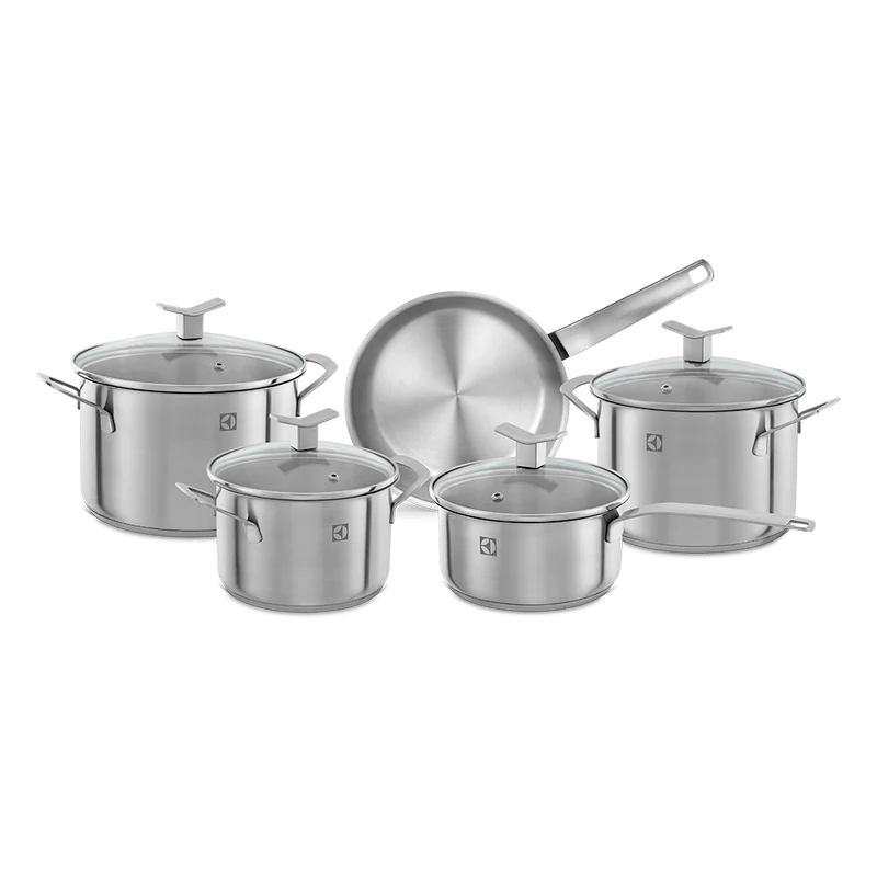 Juego de Ollas 5 Piezas Acero Inoxidable Design CJPEBR01 Electrolux