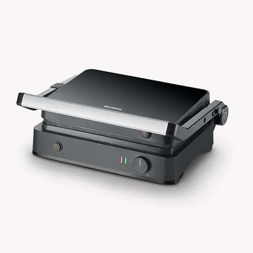 Grill Contacto y Parrilla 1800W Severin KG2398 Placas desmontables Negro
