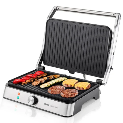 Grill Kilimanjaro 6 en 2200W Ufesa 72108011 Placas Antiadherentes Inox