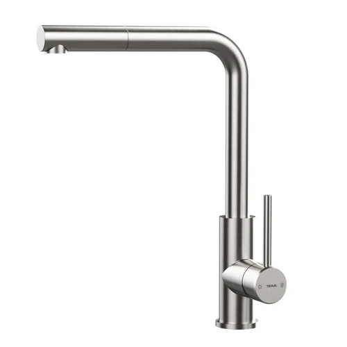 Grifo de cocina monomando Teka 116020022 inox caño alto extraíble