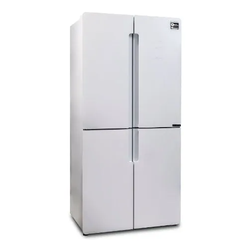 Frigorífico side by side 185X86 4 puertas Infiniton AMCB485GWNFT A+ cristal blanco