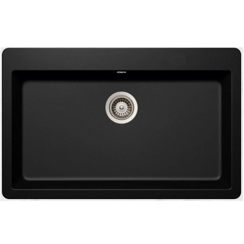 Lavaplatos Montano N-100XL - Negro - Blanco Schock