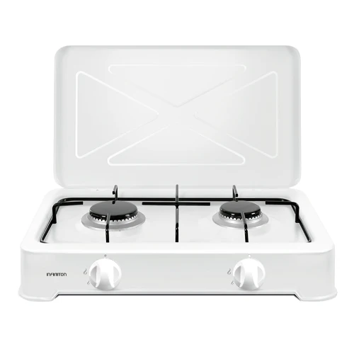 Hornillo de Gas Portátil 2 fuegos 50cm Infiniton GGPW2 Butano Blanco