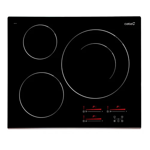 Inducción 3 Zonas 63cm Cata INSB 6032 BK Cristal Negro
