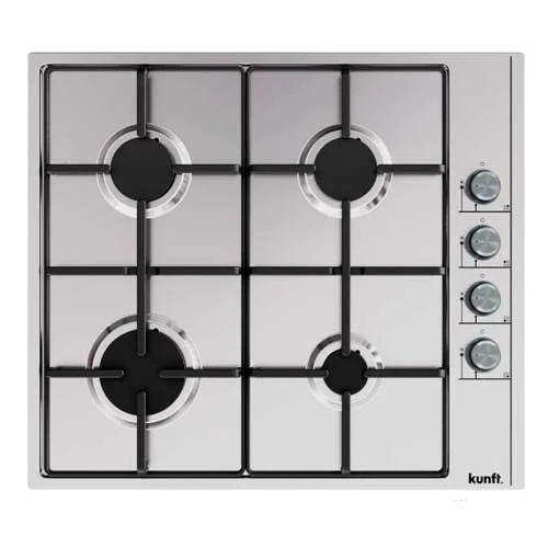 Encimera Gas 4 Fuegos 62.6cm Kunft KGH8853 Inox