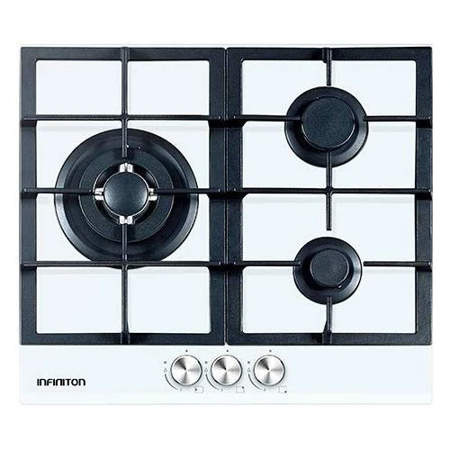 Cristalgas 3 Fuegos 60cm Infiniton GG332 Cristal Blanco