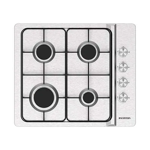 Encimera Gas 4 Fuegos 60cm Infiniton GAS4BNAI Inox