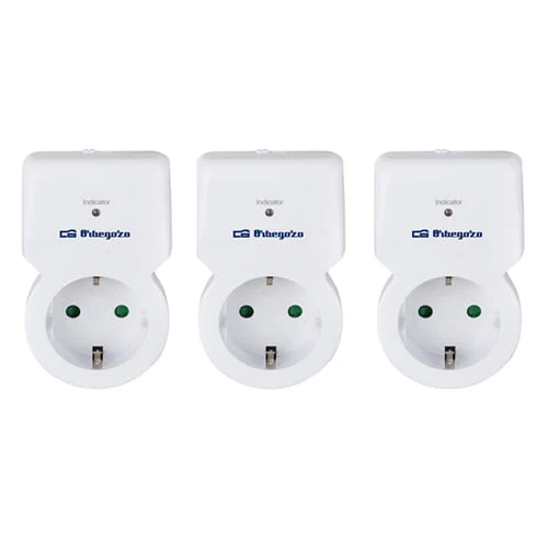 Pack de 3 Enchufes Inteligentes Orbegozo PG30 con Mando a Distancia