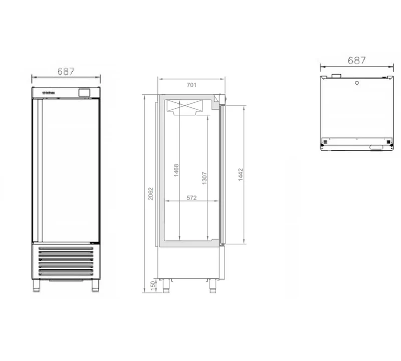 INFRICO - ARMARIO REFRIGERACIÓN SERIE NACIONAL AN 501 T/F - 1 PUERTA