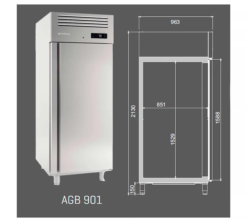INFRICO - ARMARIO REFRIGERADOR PASTELERÍA AGB 901 - 785 LITROS
