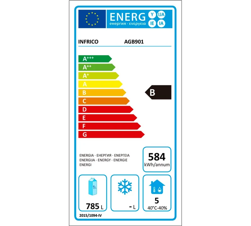 INFRICO - ARMARIO REFRIGERADOR PASTELERÍA AGB 901 - 785 LITROS
