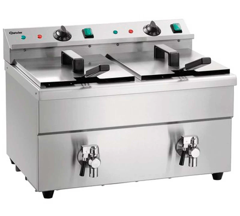 BARTSCHER - FREIDORA INDUCCIÓN 2X8L PLUS ELÉCTRICA - FONDO 57,5CM - 2 CUBAS 8 LITROS