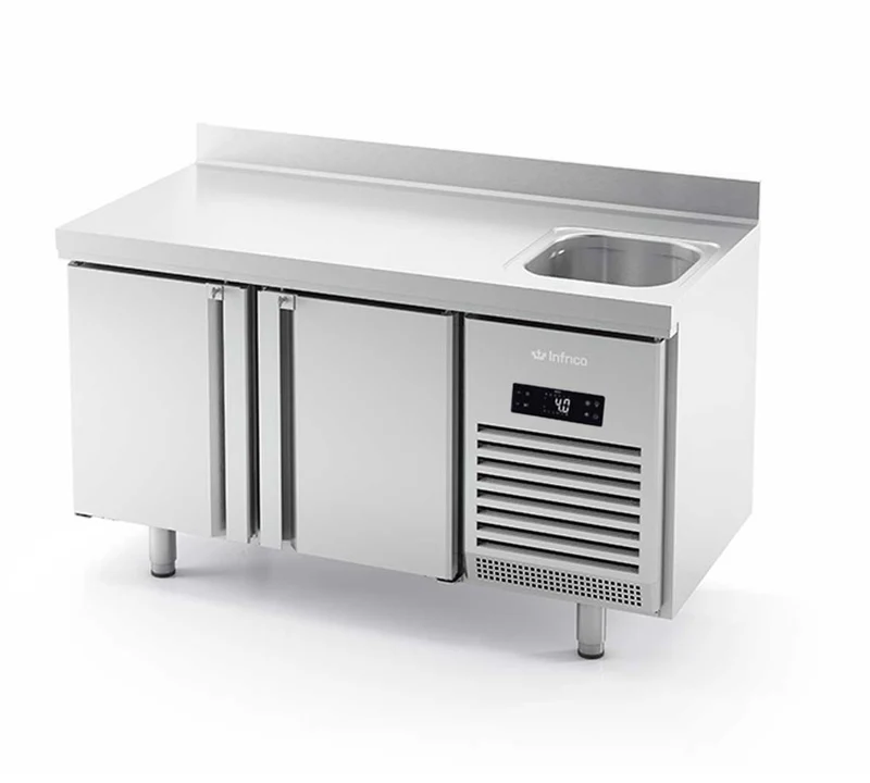 INFRICO - MESA REFRIGERADA FREGADERO 4 PUERTAS SERIE 600 BMPPF 2500 II