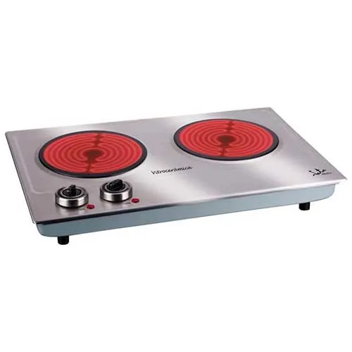 Hornillo Vitrocerámica 2 Zonas Jata V532 Inox