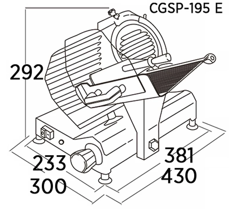EDENOX - CORTADORA DE FIAMBRE GAMA ESTÁNDAR CGSP-195 E - Ø 19,5 CM