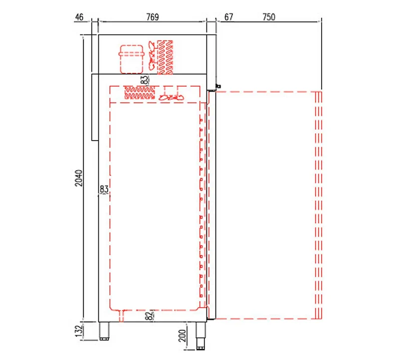 CORECO - ARMARIO REFRIGERADO GN 2/1 ALTA EFICIENCIA HEGR-1002 - 2 PUERTAS - 1.404 LITROS