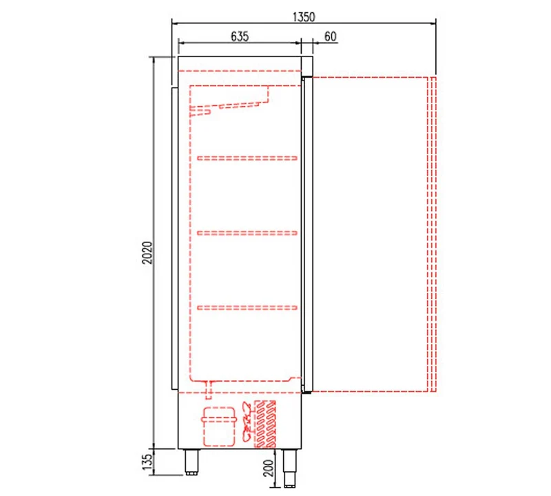 CORECO - ARMARIO REFRIGERADOR SERIE SNACK CSR-1304-S - 4 PUERTAS - 1.201 LITROS