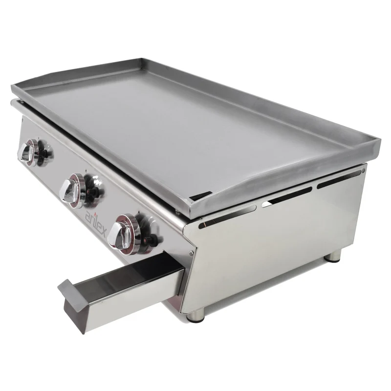 ARILEX - PLANCHA A GAS 80cm EN ACERO LAMINADO DE 6mm 80PGLN