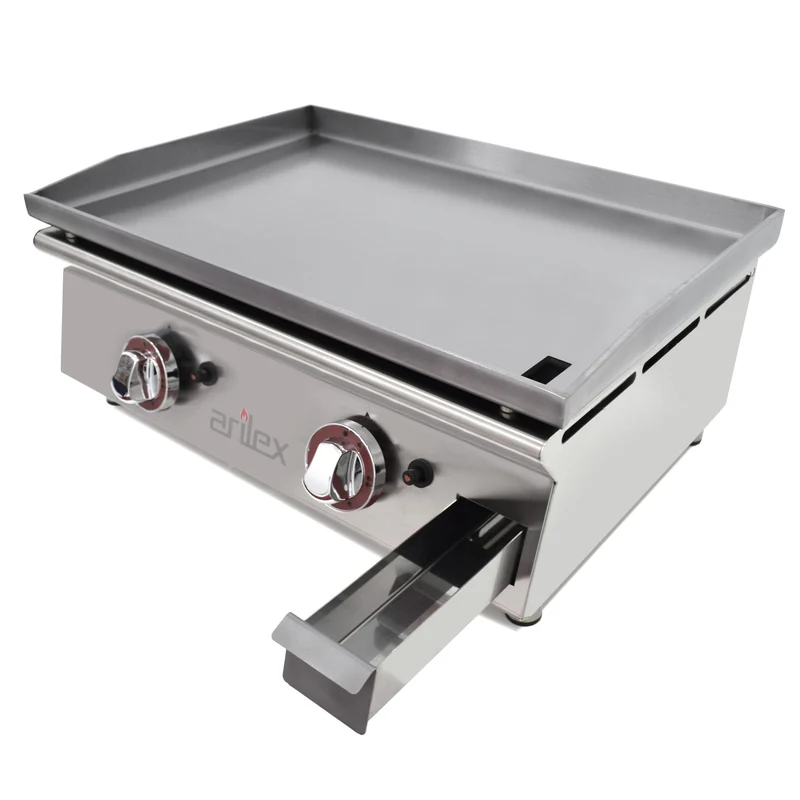 ARILEX - PLANCHA A GAS 60cm EN ACERO LAMINADO DE 6mm 60PGLN